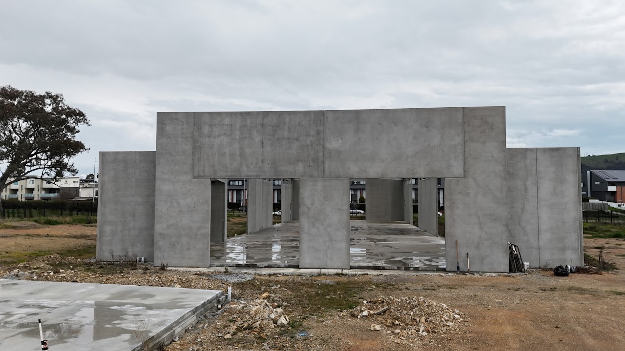 Mandir construction site, September 2026, view 2
